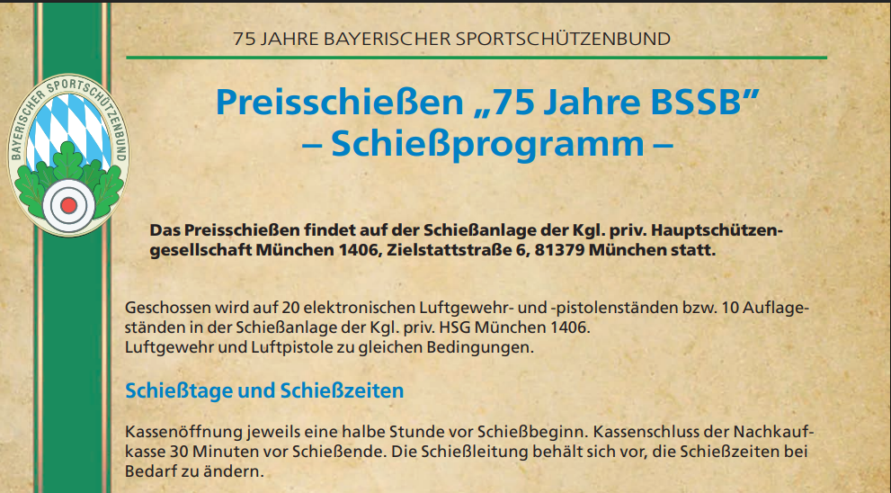 Jubiläumsschiessen 5 Jahre Bssb