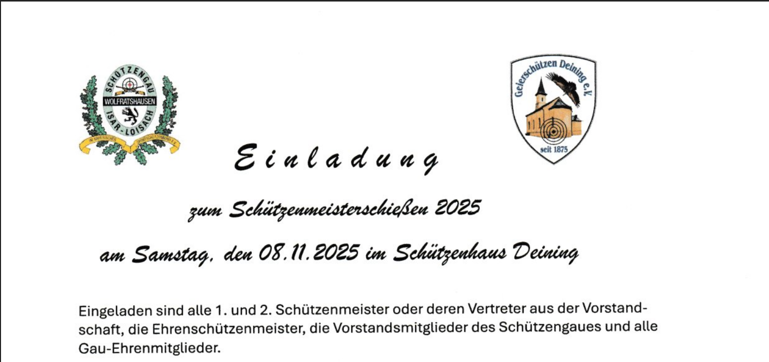 Schützenmeisterschiessen 2025